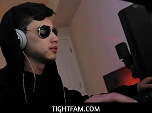 horny stepsister kenzie madison deepthroats her stepbrother in tightfam