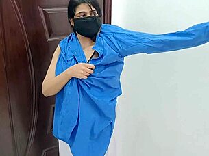 Desi College Girl Sobia Nasir Changes Uniform For Whatsapp Call