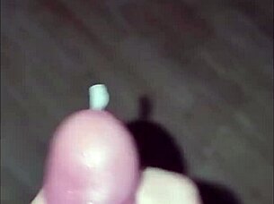 young amateur reaches orgasm through masturbation and cum