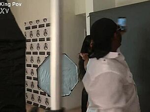 kaiya rose gives sloppy blowjob to big black cock