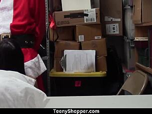 teen katya caught by cop in garage