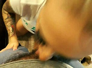 She GIVES the cameraman a BLOWJOB and CUMSHOT.