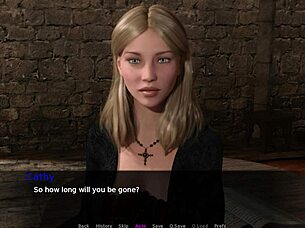 lets play knights tale part 1 with shaved blonde pussy and big tits