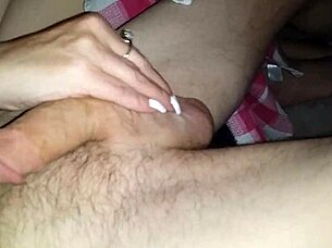 Blowjob with horny milf using dutch dildo