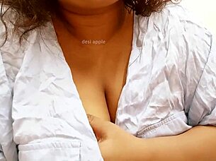 Latina girl showcases her attractive features in everyday life