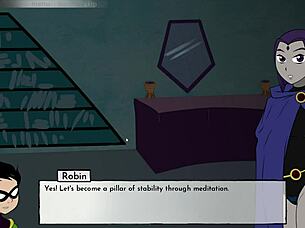 in 18titans part 3, they cum on starfire's ass