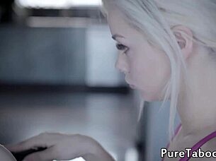 i watched this tiny teen get her pussy drilled in a kinky threeway