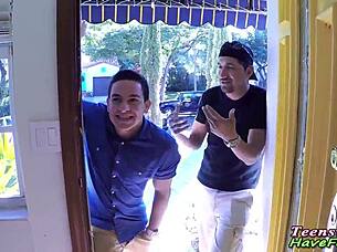 i jizzed all over these amateur teens at the party, man