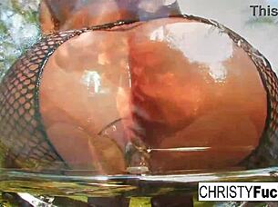 i'm watching hot christy mack show off her big tits and ass in this solo masturbation compilation, it's so hot