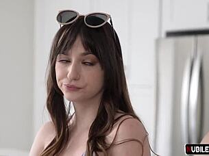 Lana small and lexi luna in family swap summer barbeque