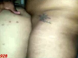 wife ditches husband for threesome with friend and tattooed guy at motel.