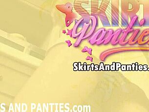 hey, i caught you peeping under my skirt again 😏