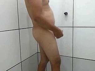 i'm in shower and she comes ready to fuck bent over