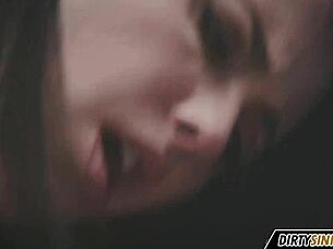 romantic sex with a cute brunette girlfriend in high definition