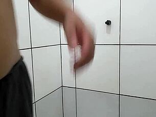 i'm in shower and she comes ready to fuck bent over