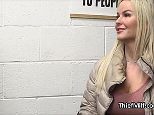 banging fit busty milf suspect in the backroom