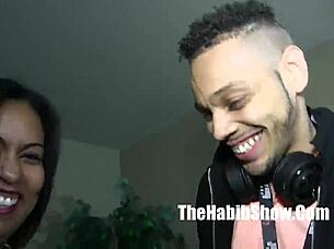 Dominican Threesome: Leona Banks Fucked By Monster Cock In Hood