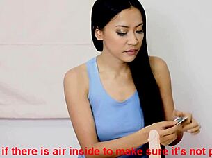 put the condom in your mouth for sexy handjob action