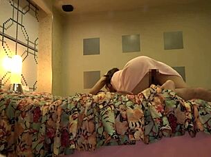 asian girl BLINDFOLDS man for perverted play and VACUUM fellatio in hentai