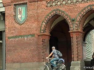 brunette gets gangbanged in furniture shop, so kinky 😈