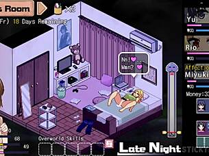 Big tits blonde step-sister's pussy destroyed in Summer Memories hentai game