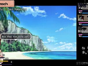 Big tits blonde step-sister's pussy destroyed in Summer Memories hentai game