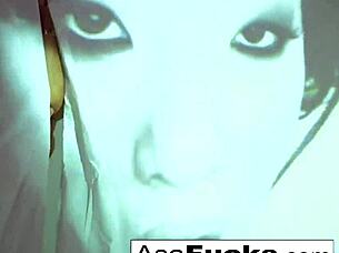 Stunning Asa masturbates her wet pussy