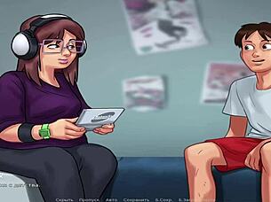 I enjoy sex with a chubby girl in headphones.