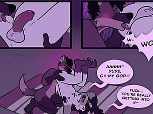 Furry Wolf and Gay Bird Enjoying a Meal Together on the Beach