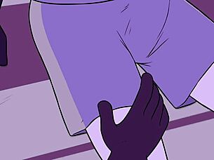 Furry Wolf and Gay Bird Enjoying a Meal Together on the Beach