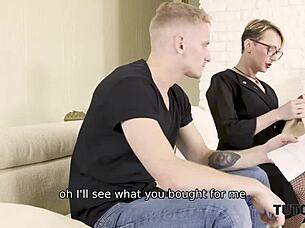 Tutor4K: Guy Puts Paper B On Older Professor's Head And Nails Her Vagina Hard! Can You Believe This Cougar Teacher?