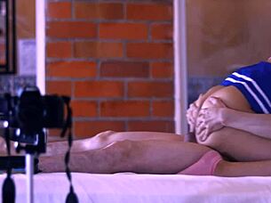 Hey, university student explores wild fantasies with friend