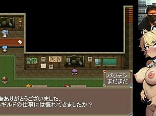 Intriguing hentai game where boyfriend defeats boss and advances story