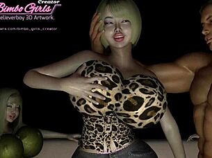 Girls with big boobs perform a sexy dance