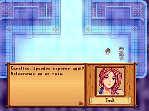 jodi and caroline relax in the stardew valley spa