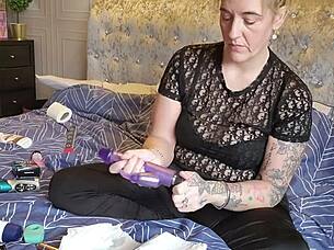 Checking out my sex toys