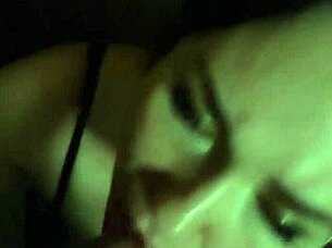 Amateur couple enjoys blowjob fun