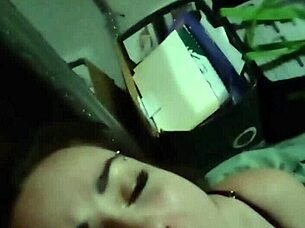 Amateur couple enjoys blowjob fun