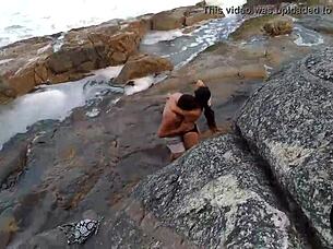 paragliding instructor caught him eating latina's ass on magic island