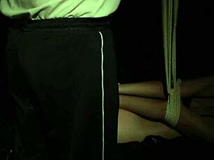 sofi hard evening bondage with white cotton ropes part 1 tied up bound naked nude