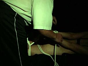 sofi hard evening bondage with white cotton ropes part 1 tied up bound naked nude