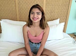 Petite Teen Swallows Thick Cock!