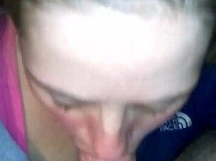 Pregnant wife gives amazing blowjob.