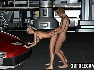 Sexy 3D Blonde Sucks Cock And Gets Fucked Hard