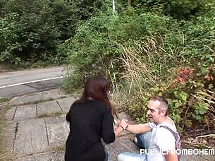 czech amateur girl enjoys public sex 😘