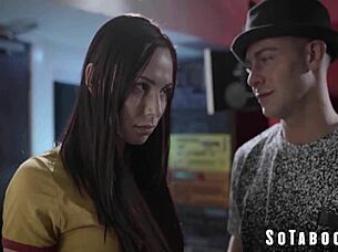 Teen brunette strikes a chord with DJ for fame