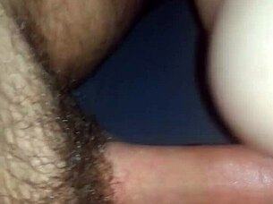 real couple does epic slip and stretch with huge cock on young pussy