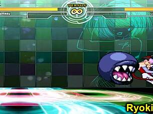 Kuromaru Battles Lilith Queen Of Fighters