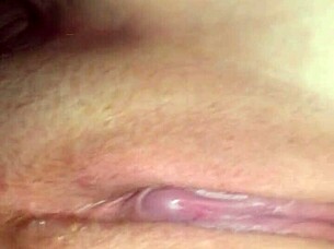 real couple does epic slip and stretch with huge cock on young pussy