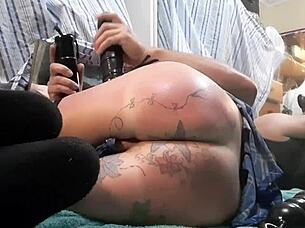 gay sissy ryan743 anal training sexy blue mini skirt